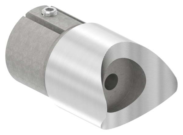 Steckfitting V2A fuer Rohr Ø 48-3 x 2-5 mm 90° Anschluss oben mit Klemmschraube-11-3367.4