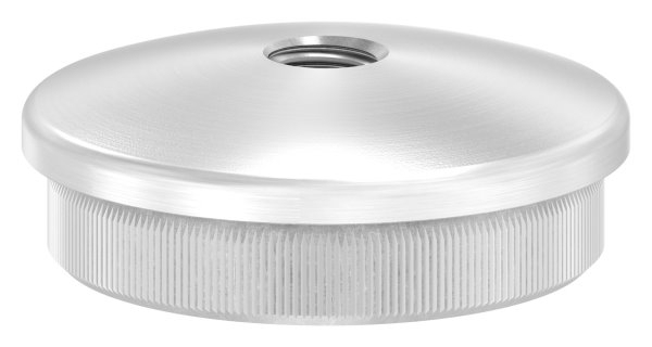 Bouchon légèrement bombé V2A matériau plein avec M8 pour Ø 42.4x2.0 mm Bouchon légèrement bombé V2A matériau plein avec M8 pour Ø 42.4x2.0 mm