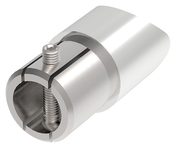 Pièce de raccordement 90° pour tube rond Ø 42.4x2.6 mm V2A
