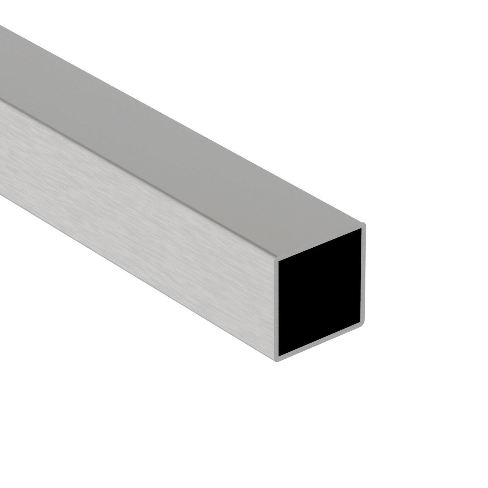 Edelstahl Quadratrohr AISI 304 40x40x2 mm 2000 mm geschliffen-89-11A40X40X22000-A.4