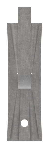 Handlaufhalter - mit Ronde 105x40x4 mm - zum Anschweissen - Stahl S235JR- roh-30-1408.8