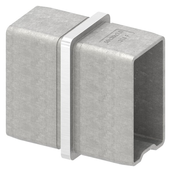Rechteckrohrverbinder V4A 50x30x2 mm gerade-11-3853.4