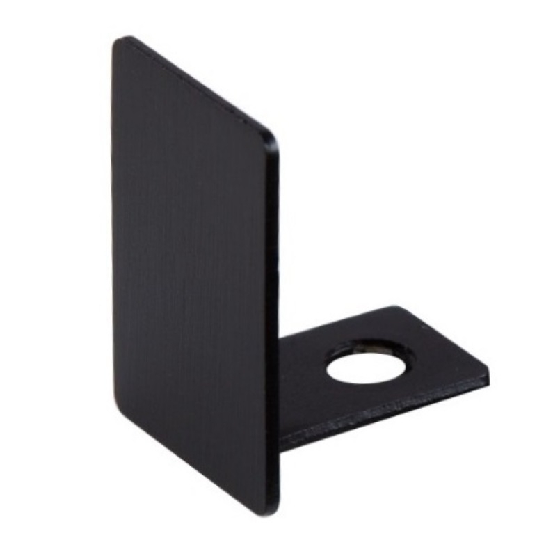 Endkappe Aluminium 20 x 12 mm fuer Glas 8 mm schwarz eloxiert-89-11GSBLACKC2012S-A.4