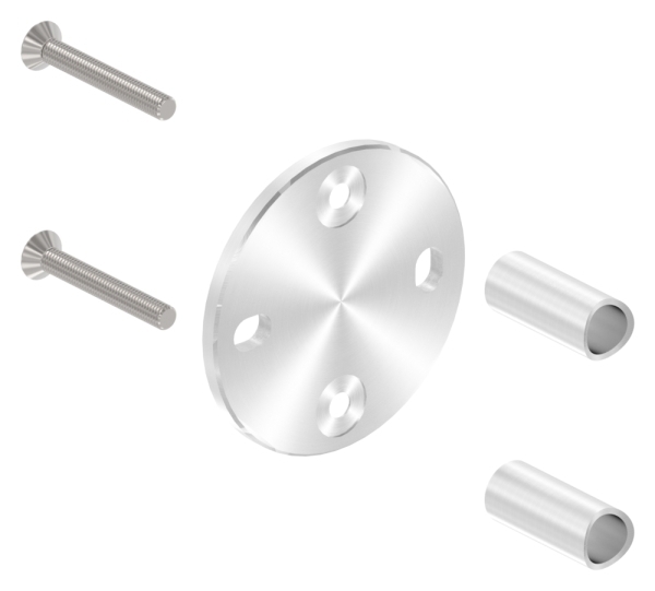 Wandbefestigung Ø 100 mm fuer Gelaenderpfosten Ø 42-4 mm - V2A-11-3057.4