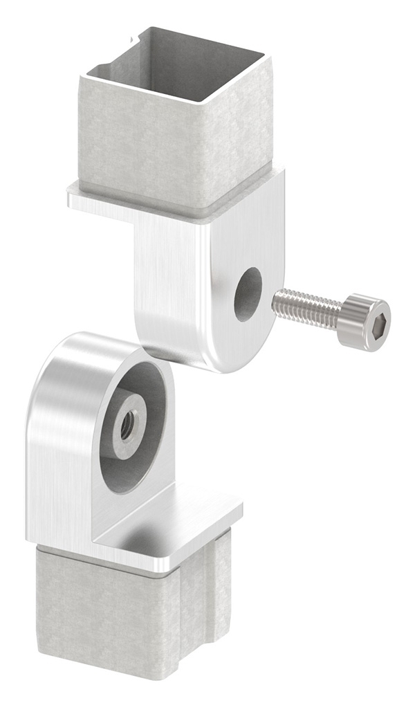 Joint de raccordement pour tuyau 40x40x2mm, V4A