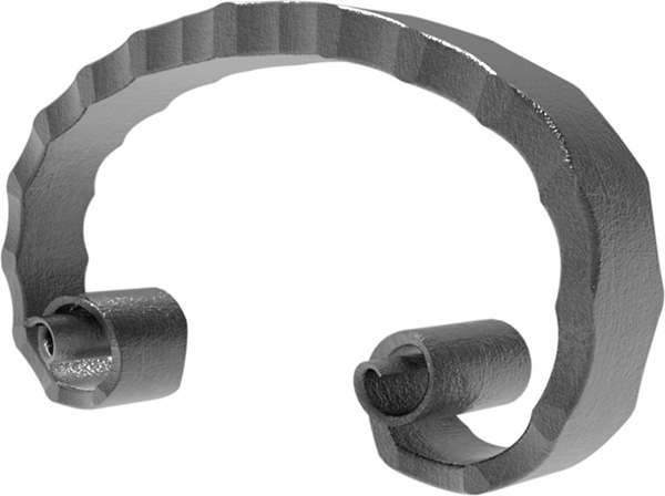 Maître baroque | Dimensions : 120x65 mm | Matériau : 16x8 mm | Acier S235JR, brut