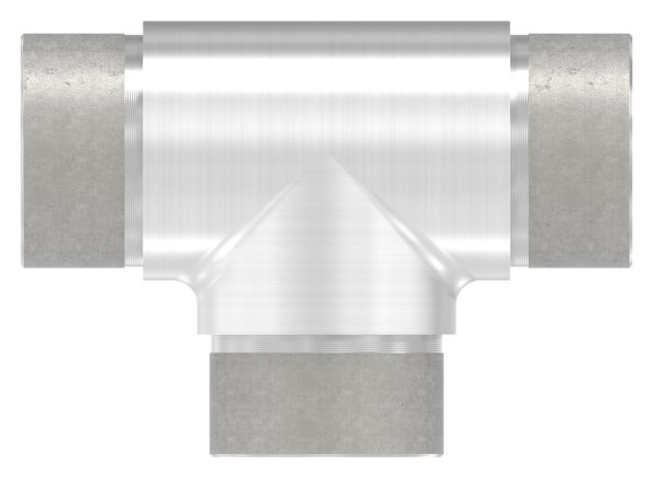 Handlauf T-Stueck V2A D42-4x2 mm geschliffen-11-3676-A.4