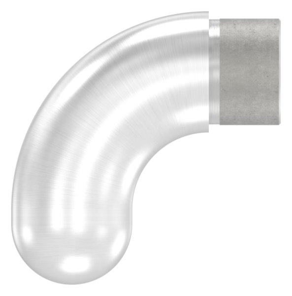 Embout 90° semi-circulaire, pour tube rond Ø 33.7x2.0 mm V2A