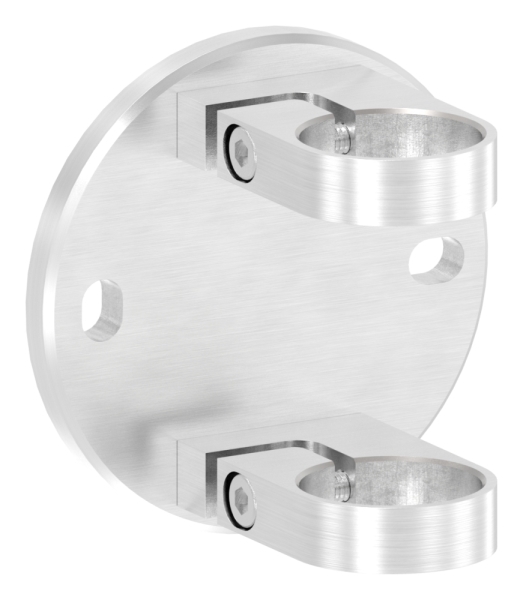 Fixation murale 120x10 mm pour le serrage d'un tube rond Ø 42,4 mm V4A
