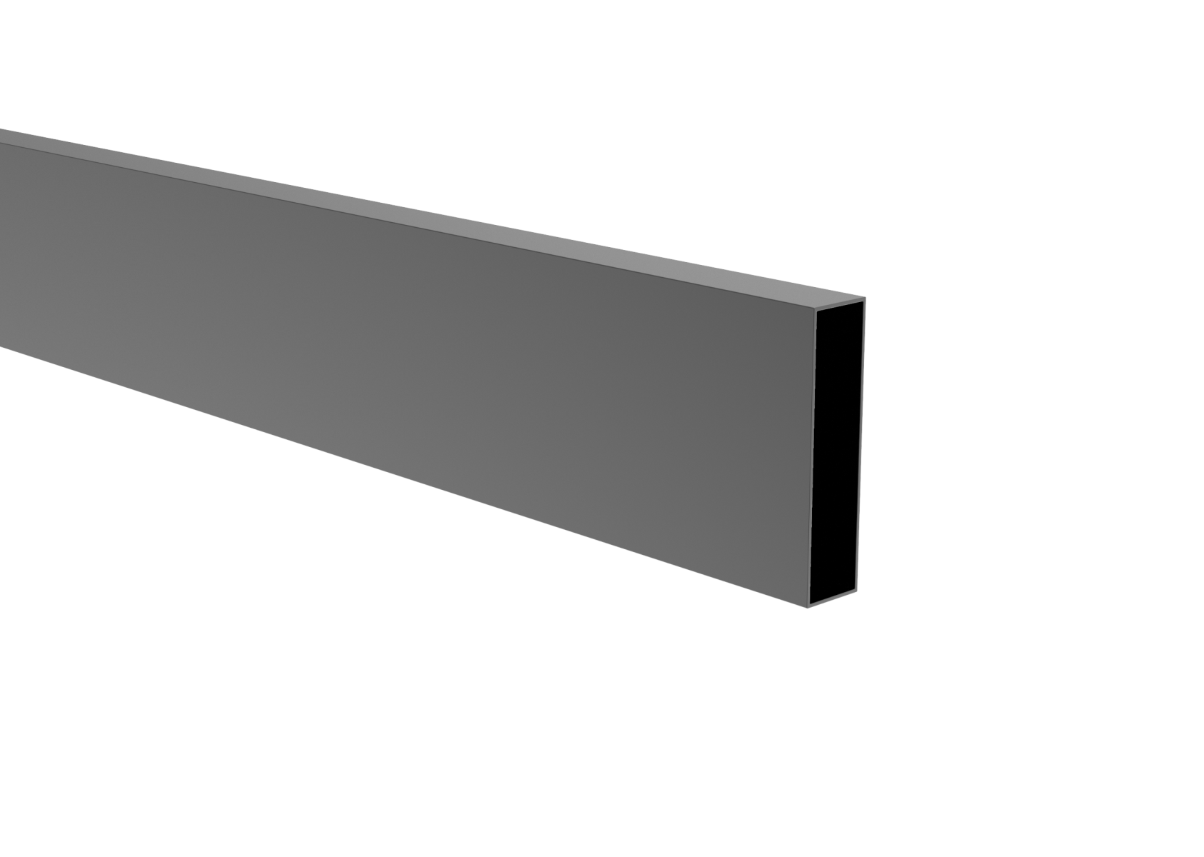 Aluminium Zaunprofil 20 x 80 mm L=7000 mm RAL 7016 Anthrazit strukturiert-89.FGS20X807000R7016