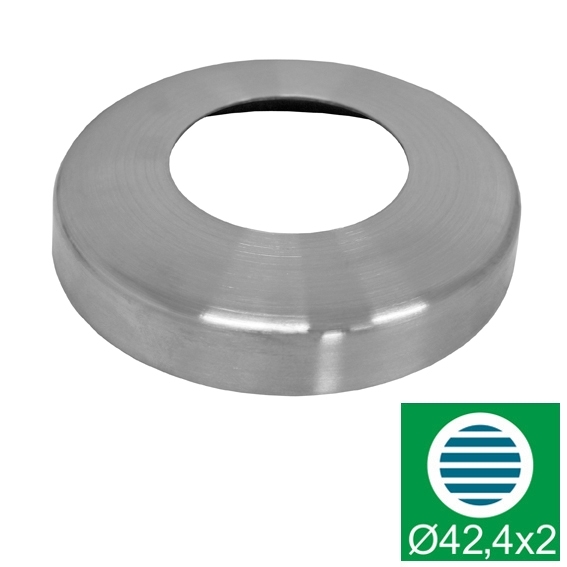 Abdeckrosette Ø 85x10 mm fuer Rundrohr Ø 42-4 mm V2A-89-11A0516042-A.4