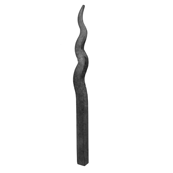 Zaunspitze Stahl geschmiedet Ø 200 mm- B 19 mm fuer 12×12 mm Vierkant roh-89-11E2145200-A.4