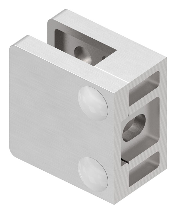 Glasklemme - Masse- 30x30x18 mm - Anschluss- Flach - Ø 42-4 mm - V2A-10.MODELL22