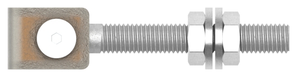 Charnière M12 | réglable | acier (brut) S235JR