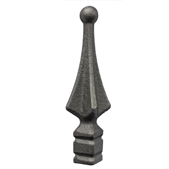 Zaunspitze Stahl geschmiedet Ø 125 mm fuer 20×20 mm Vierkant roh-89-11E2125125-A.4