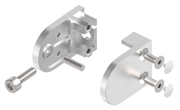 Pince en verre | Dimensions : 40x28x17.4 mm | Connexion plate | V2A