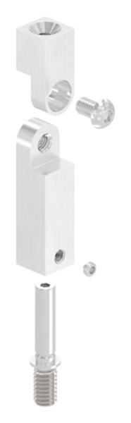 Axe d'articulation de 14x14mm, longueur : 68mm, V2A