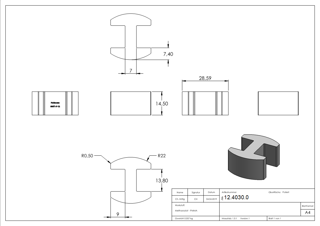 Aligneur de verre | pour verre : 12.76-13.52 mm | plastique PMMA