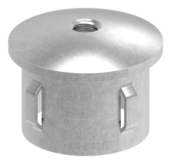 Bouchon en acier | légèrement courbé | avec M8 | pour tube rond Ø 42.4x1.8-2.2 mm | acier S235JR, brut