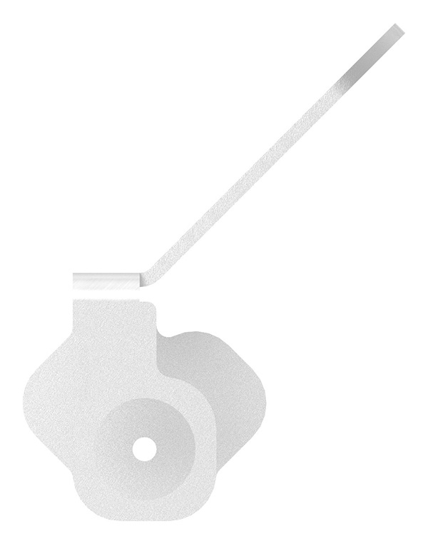Fixation murale pour poteau de garde-corps pour tube 42,4 mm