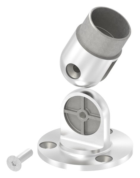 Support mural flexible, pour tube rond Ø 48,3x2,0 mm V2A