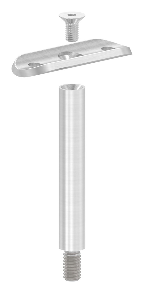 Goupille Ø 12mm avec plaque de retenue 33.7mm, V2A