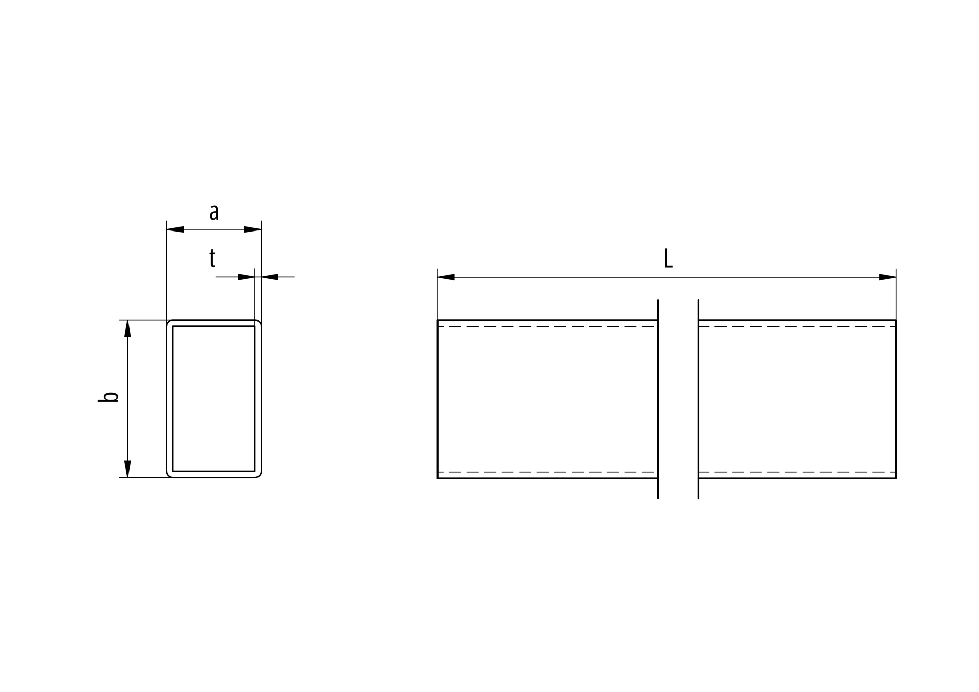 Aluminium Rechteckprofil 60 x 40 x 3 mm- 6000 mm lang- roh-89-11AL60X40X36000-A.4