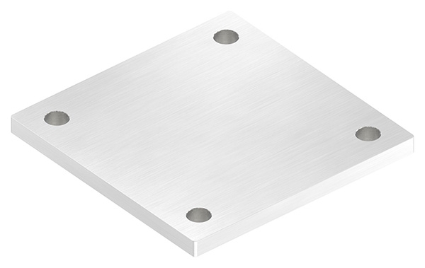 Ankerplatte- 150 x 150 x 10mm- mit Laengsschliff- V2A-88-1154215-240.10