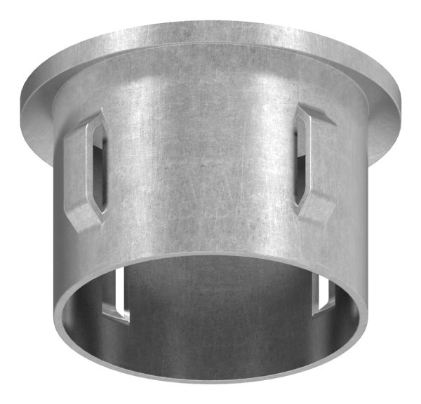 Bouchon en acier | légèrement courbé | avec M8 | pour tube rond Ø 42.4x1.8-2.2 mm | acier S235JR, brut