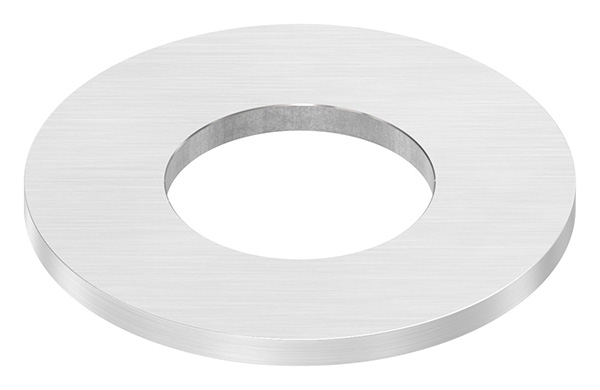Ankerplatte Masse- Ø 100x6 mm fuer Rundrohr- Ø 48-3 mm mit Laengsschliff V2A-11-2272.4