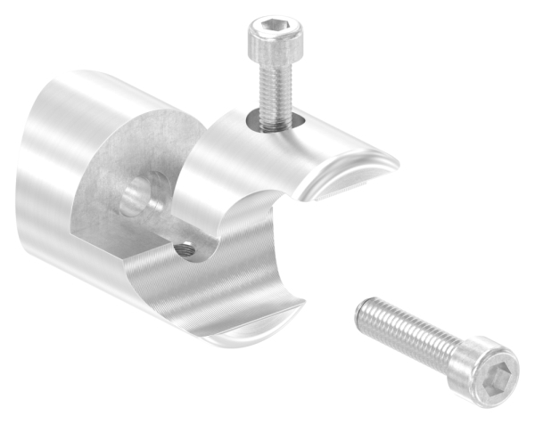 Halter fuer rundes Klemmprofil 21-3mm Anschluss- 42-4mm- V2A-88-1155353-240.42