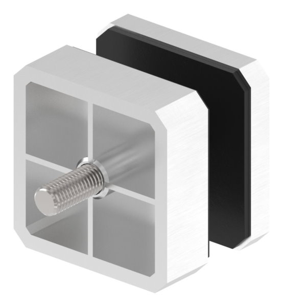 Glaspunkthalter 63 x 63 mm- V2A- quadratisch- Anschluss- Flach mit AbP-88-1160198.240