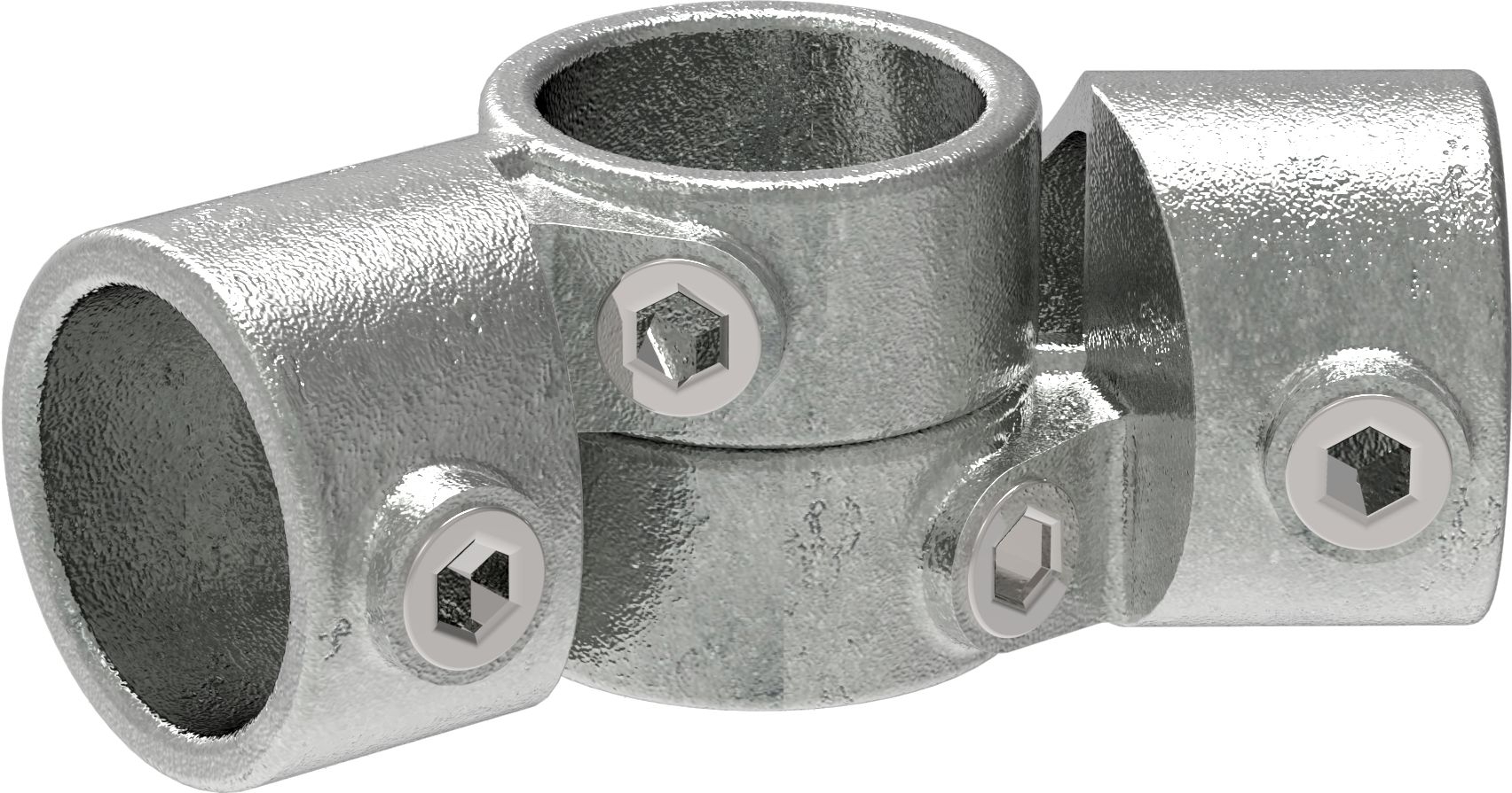 Rohrverbinder Winkelgelenk verstellbar Ø 26-9 mm -3-4- - Temperguss verzinkt - 148A27-148A27