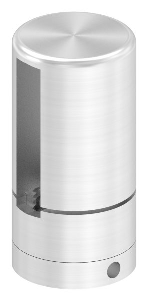 BRENK-fix® Grundhalter fuer Flachstaebe 40 x 8mm- ALU-88-11BR-F408M8.ALU