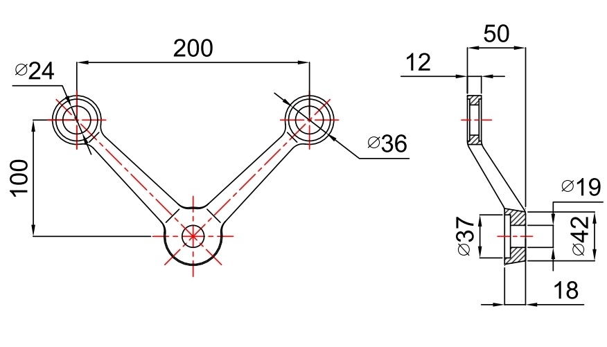 Edelstahl Glashalter Spider 2-armig fuer Fassaden AISI 304 geschliffen-89-11GS304ZA2002-A.4