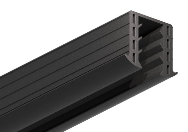Joint à coin verre 16,76 - 17,52mm, pour rainure 34 x 34mm, longueur 6m, EPDM