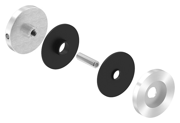 Partie supérieure et inférieure Ø 52mm pour porte-brenk, ALU