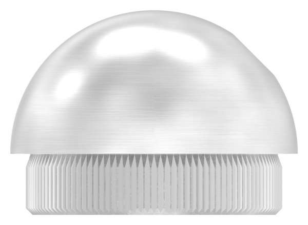 Bouchon semi-circulaire avec M8 45° pour Ø 42,4x2,6 mm V2A matériau plein