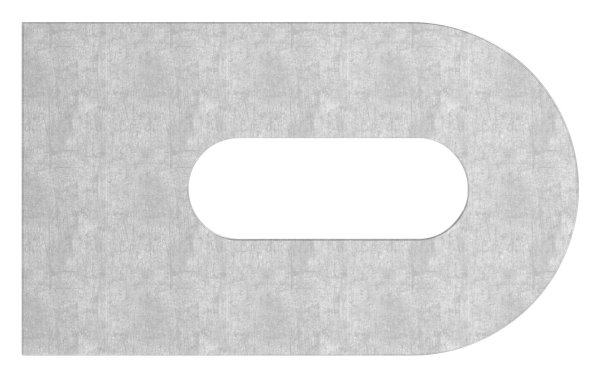Patte de soudage | dimensions : 50x30x6 mm | avec trou oblong : Ø 25x9 mm | V2A