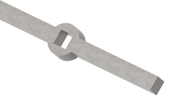 Lochleiste fuer Quadratrohr Material- 20x20 mm Laenge- 2000 mm Stahl S235JR- roh-30-1625.8