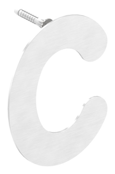 Lettre c | petite | Dimensions : 110 mm x 155 mm | V2A