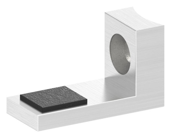 Halteboden mit Anschluss Ø 42-4 mm- V2A - Edelstahl V2A-88-1160501-240.42