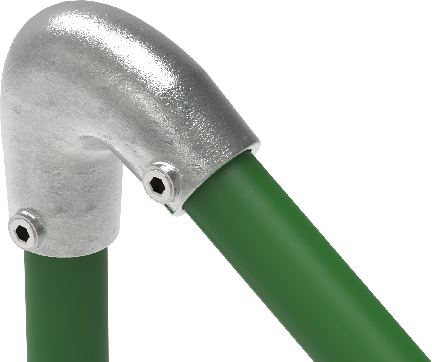Raccord de tuyau | Coude variable 40-70° | 123C42 | 42,4 mm | 1 1/4" | Fonte malléable et électrogalvanisée