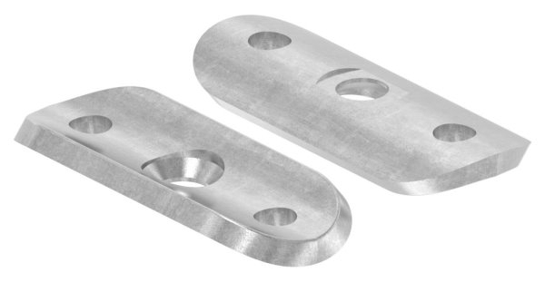 Halteplatte - 64x24x4 mm - fuer Rundrohr Ø 33-7 mm - Stahl S235JR- roh-30-1406.8