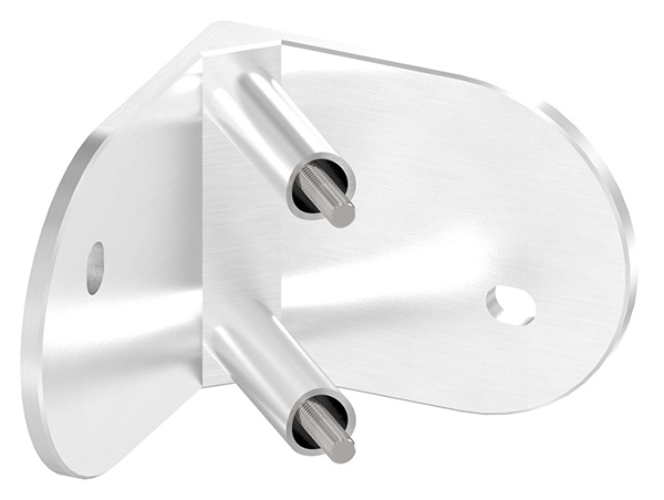 Wandbefestigung Edelstahl V2A fuer Rohr Ø 42-4 mm- Platte Ø 100 x 6 mm- 90° Innenecke-88-1150132-240.IE