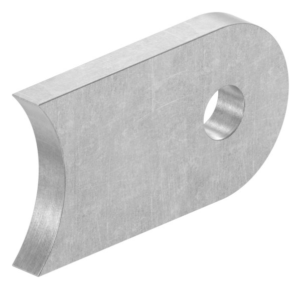 Cosses à souder | Dimensions : 50x30x6 mm | Trou rond : Ø 9 mm | Connexion : Ø 42.4mm | Acier (brut) S235JR