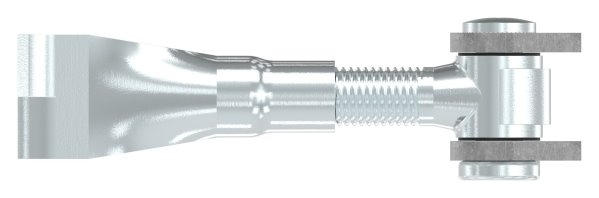Charnière de portail M18 | réglable | à encastrer | acier (brut) S235JR