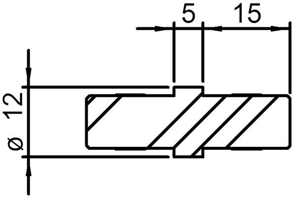 Connecteur pour tuyau 12.0 x 1.5mm