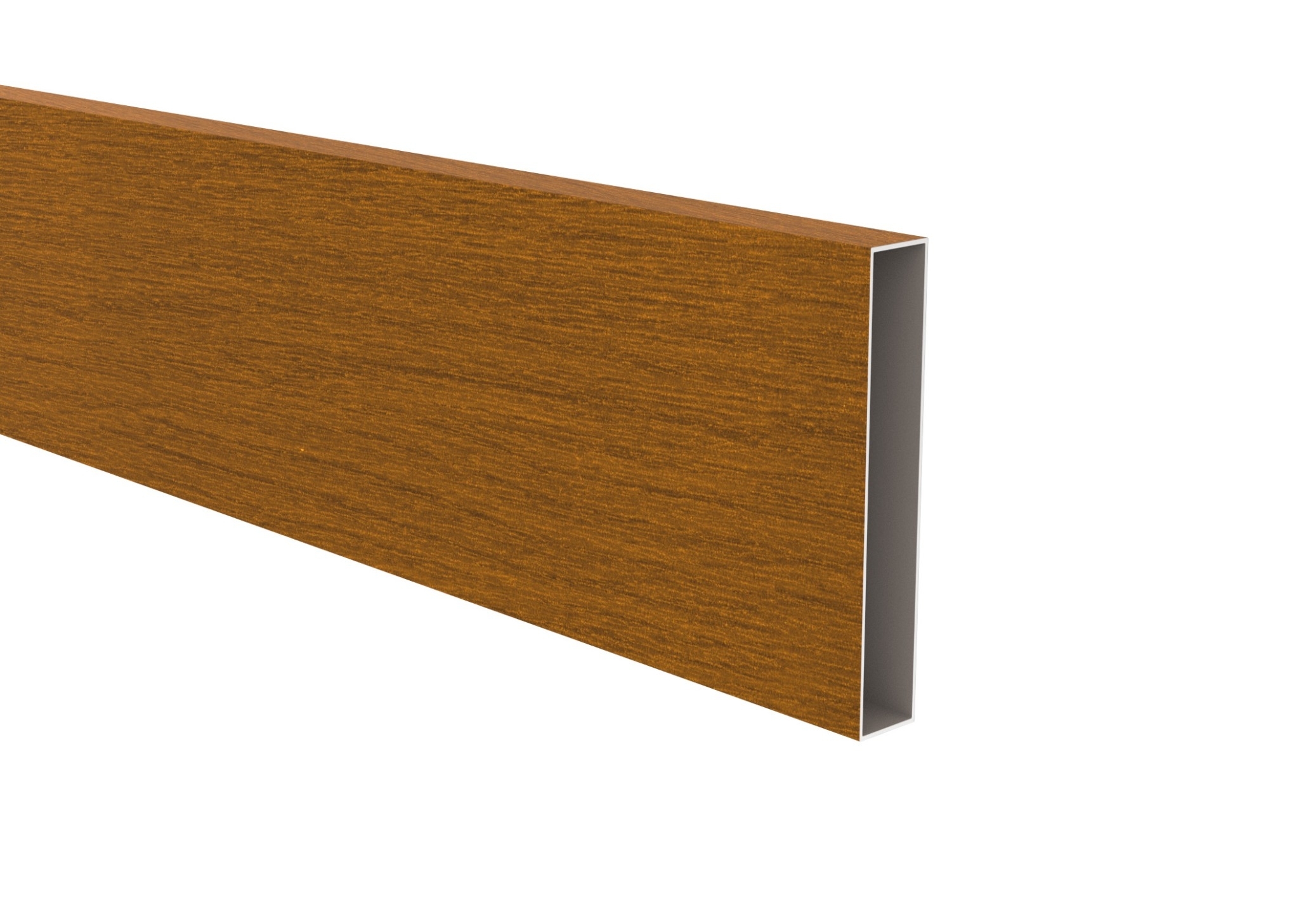 Zaunfuellung Aluminium 20 x 120 mm 6000 mm Holzdekor Goldene Eiche W03-89.FGS20X120X146000W03