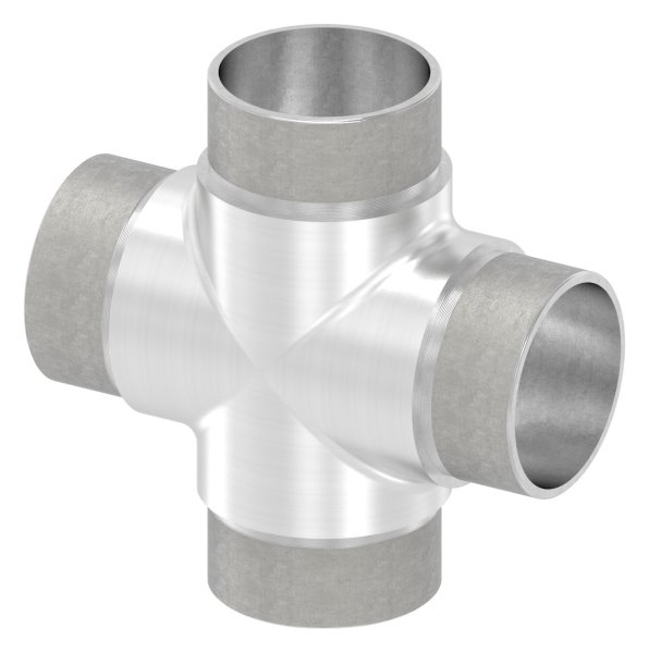 Traverse avec même sortie pour tube rond Ø 48.3x2.0 mm V2A